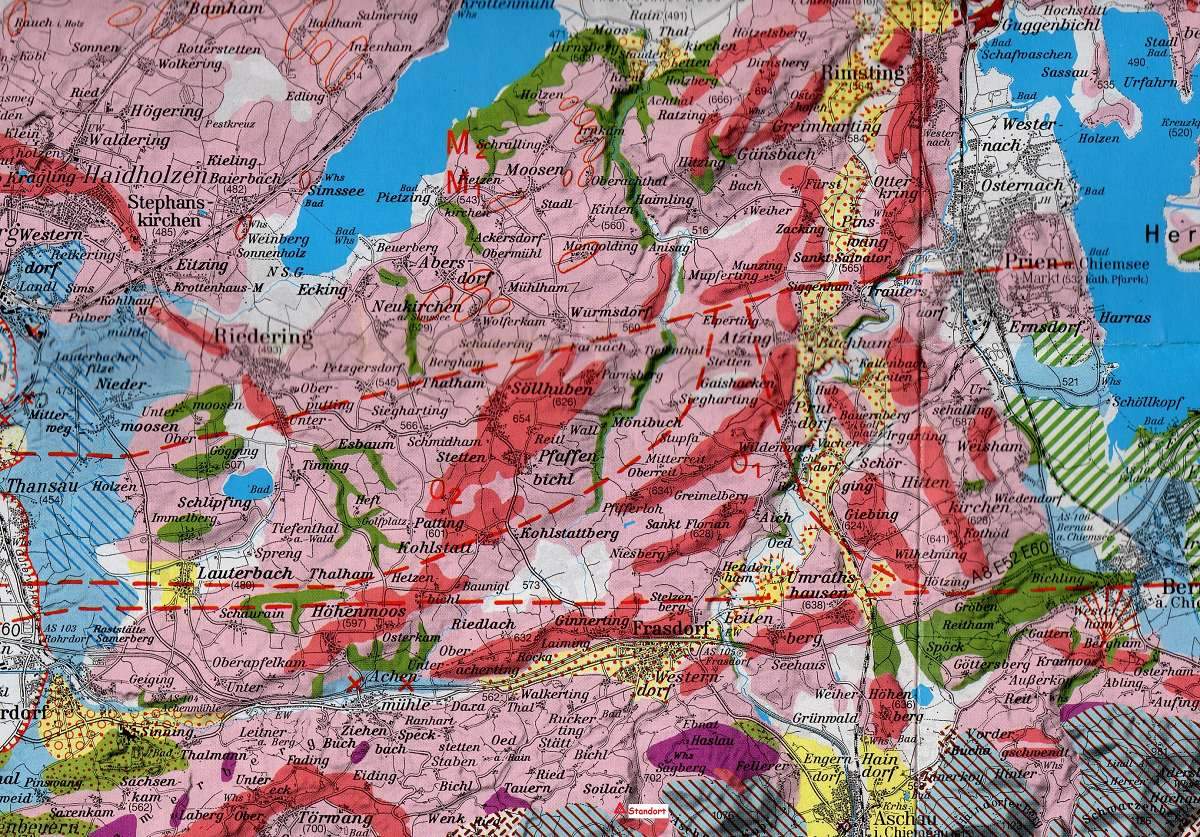 Geomorphologische Karte des Inn-Chiemsee-Gletschers